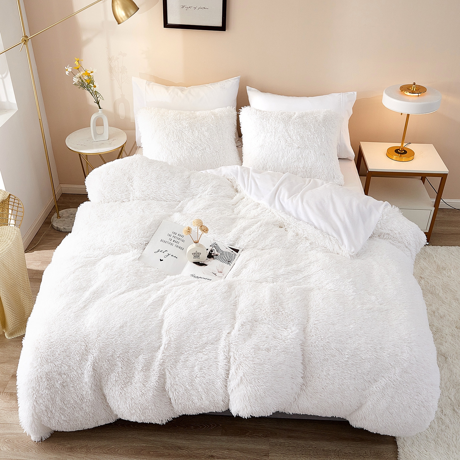 Faux Fur Duvet Cover Set
